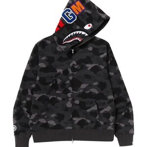 Mens The bathing ape black camo hoodie
